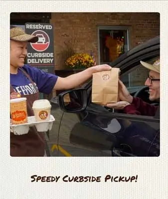 Curbside pick up at Georgie Porgies