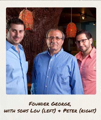 Founder George, with sons Lou (left) and Peter (right)